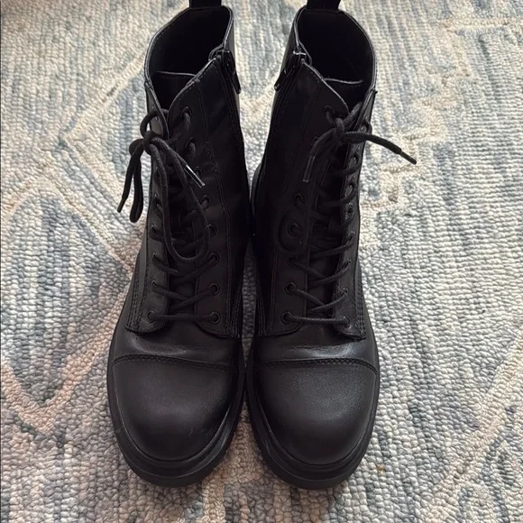 Aldo Goer Combat Ankle Casual Black Boots Size 10 - Picture 2 of 11